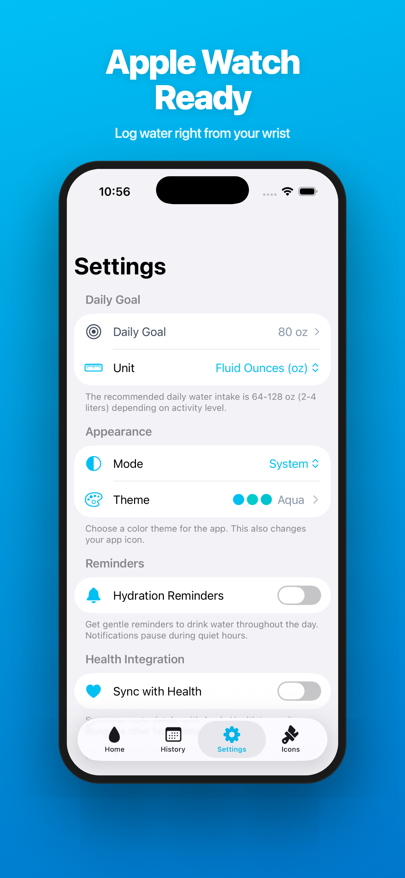 Hydrate — Apple Watch Ready