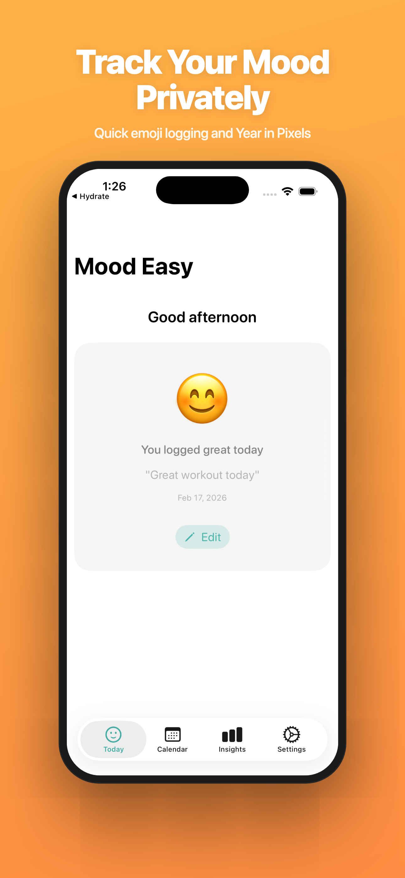 Mood Easy — Track Your Mood Privately