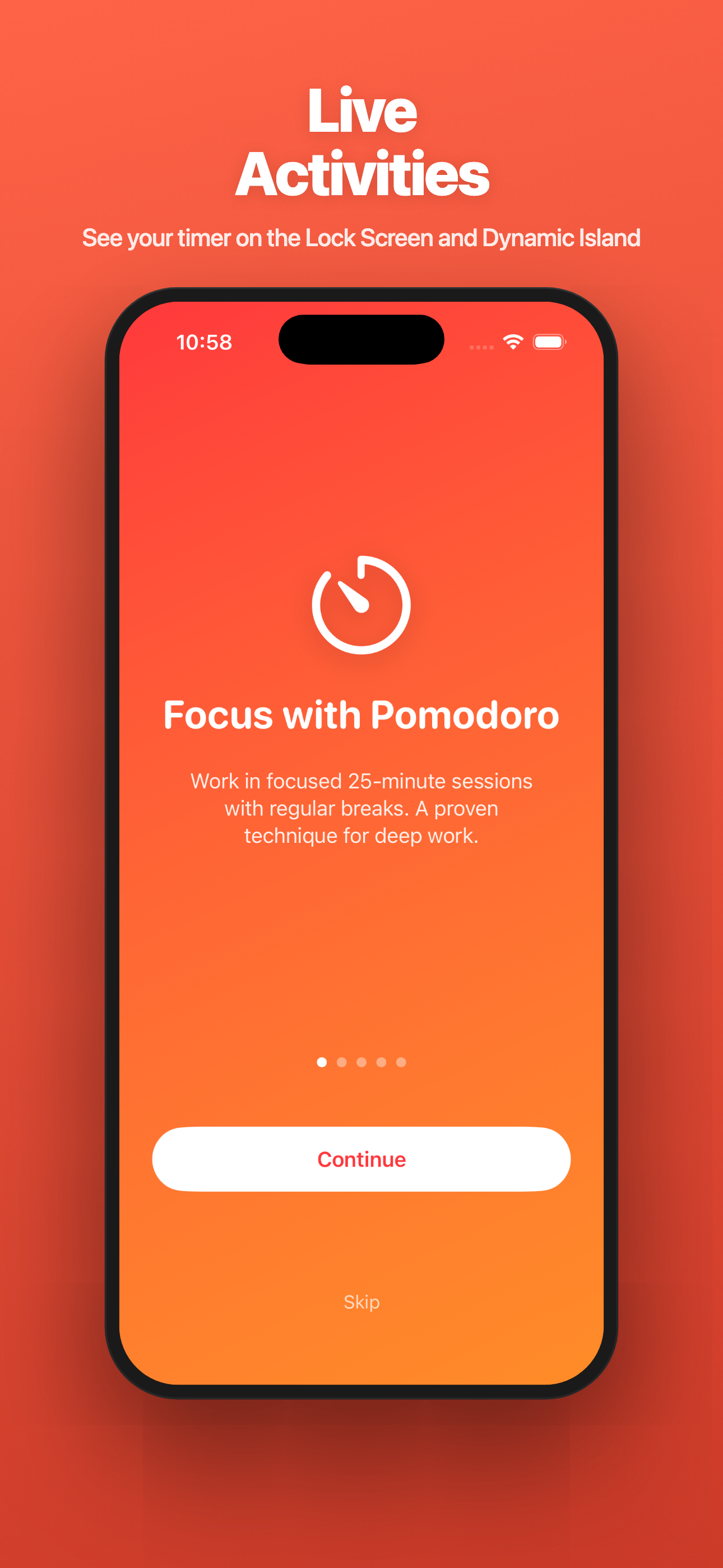 Pomo Easy — Live Activities