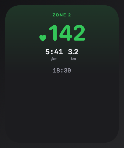 Active workout on Apple Watch
