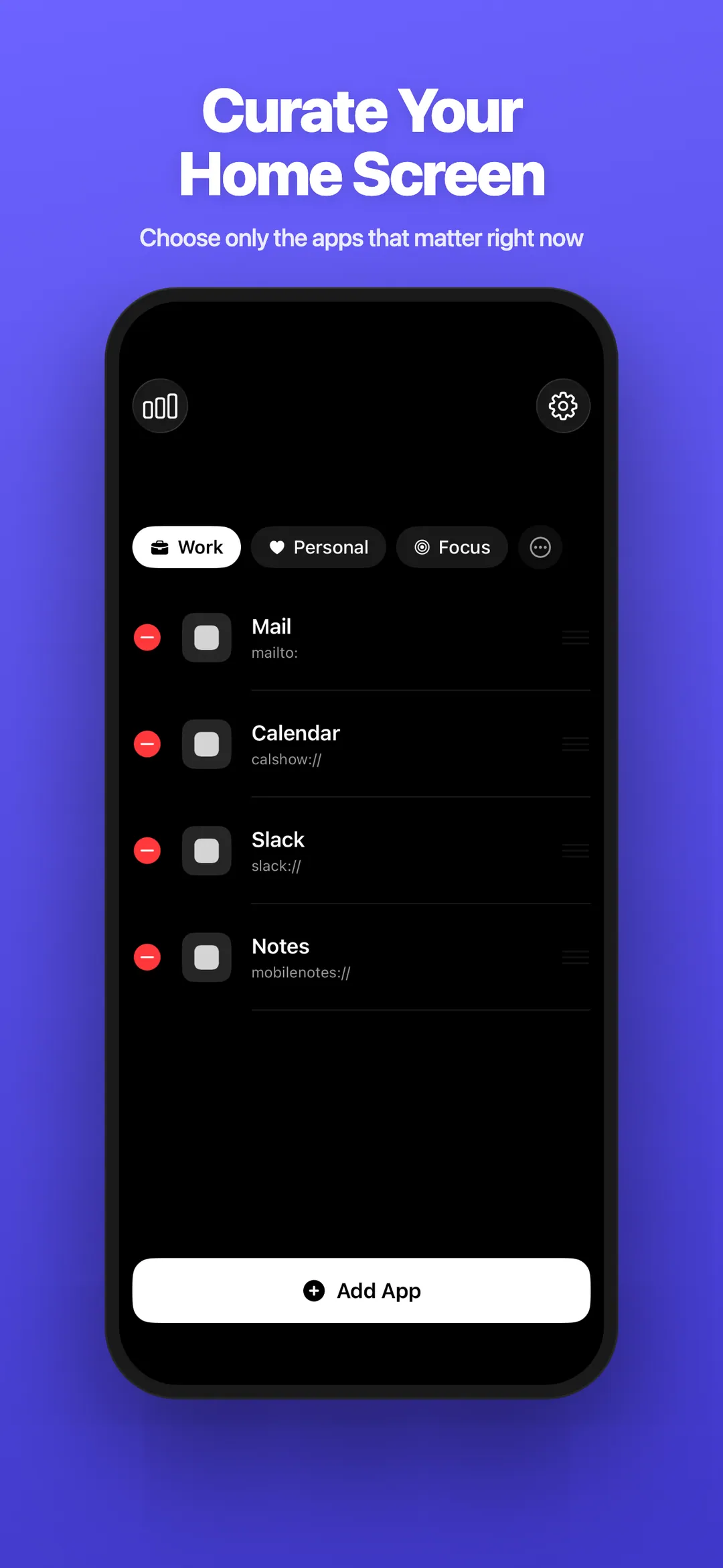 Focus Easy — Curate Your Home Screen