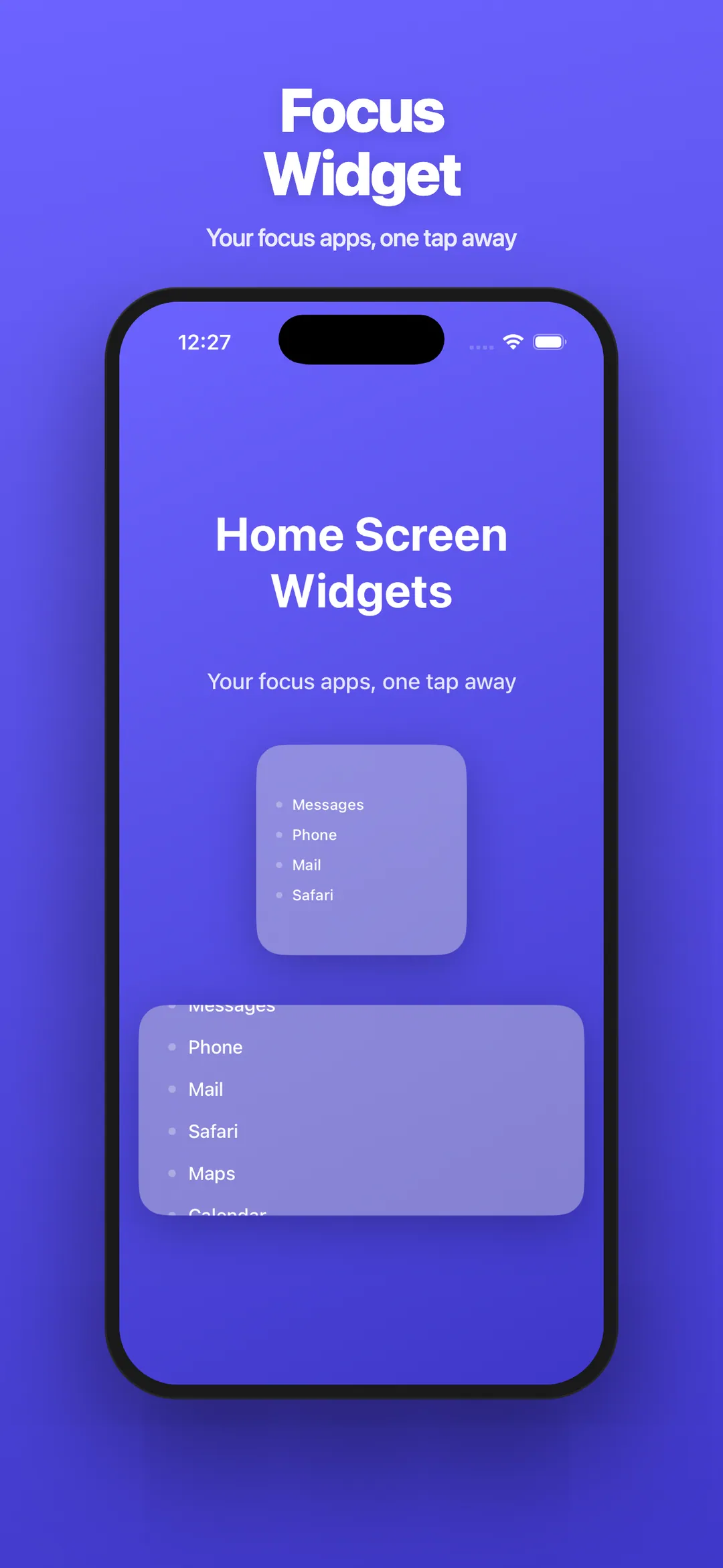 Focus Easy — Home Screen Widget