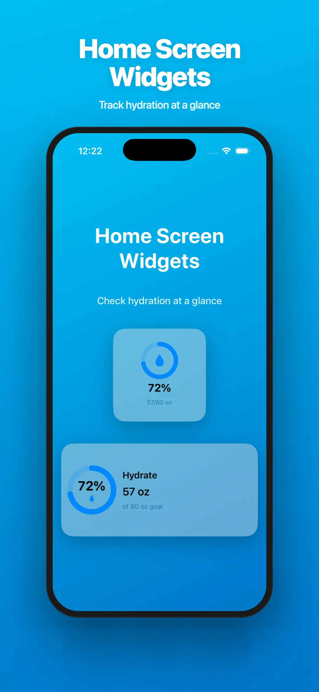 Hydrate — Home Screen Widget