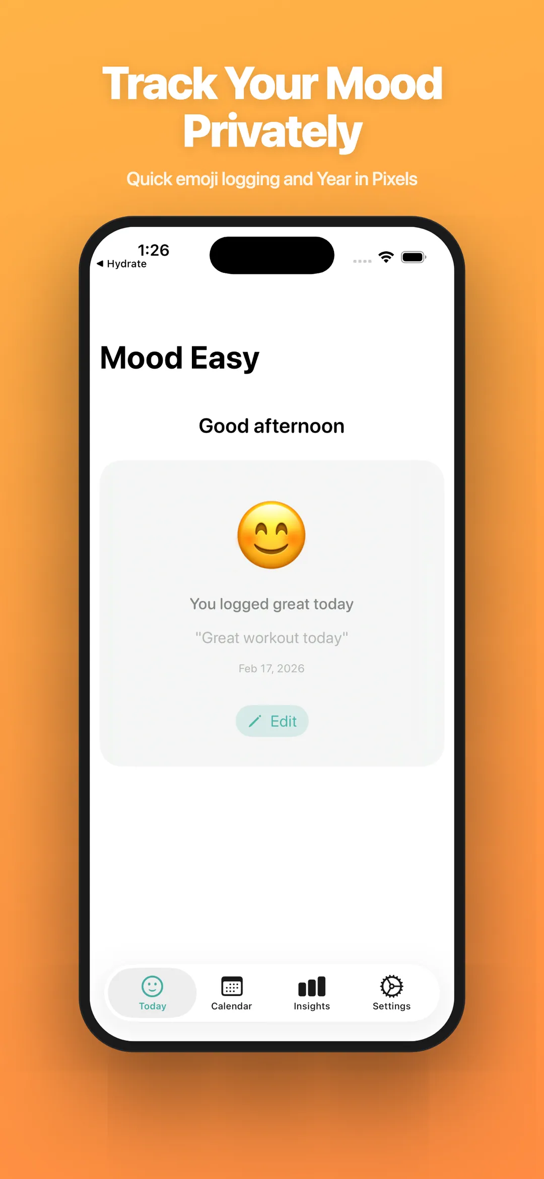 Mood Easy — Track Your Mood Privately
