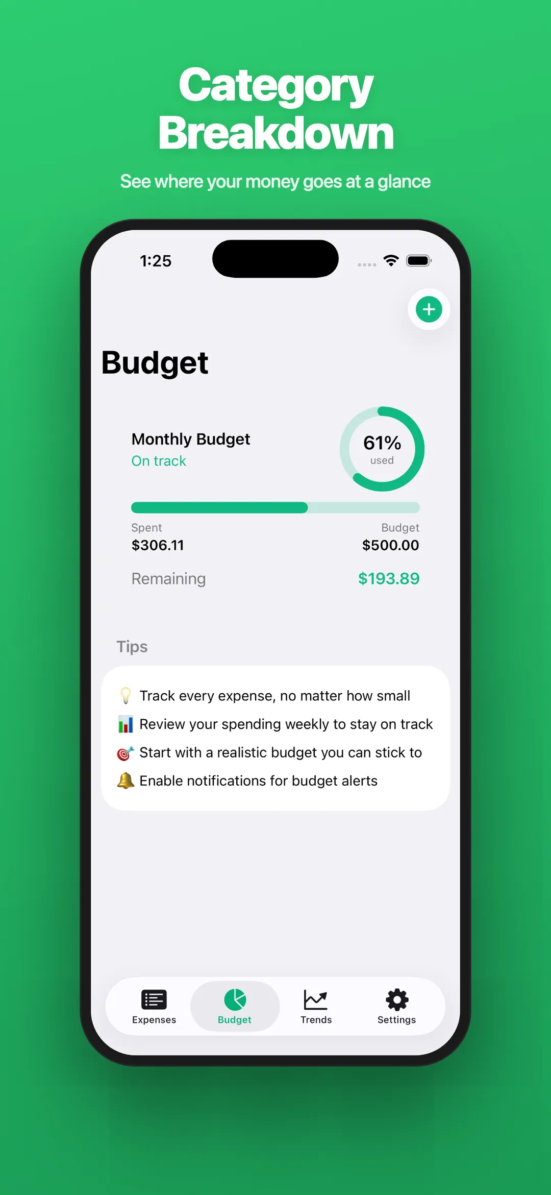 Spend Easy — Manual Entry