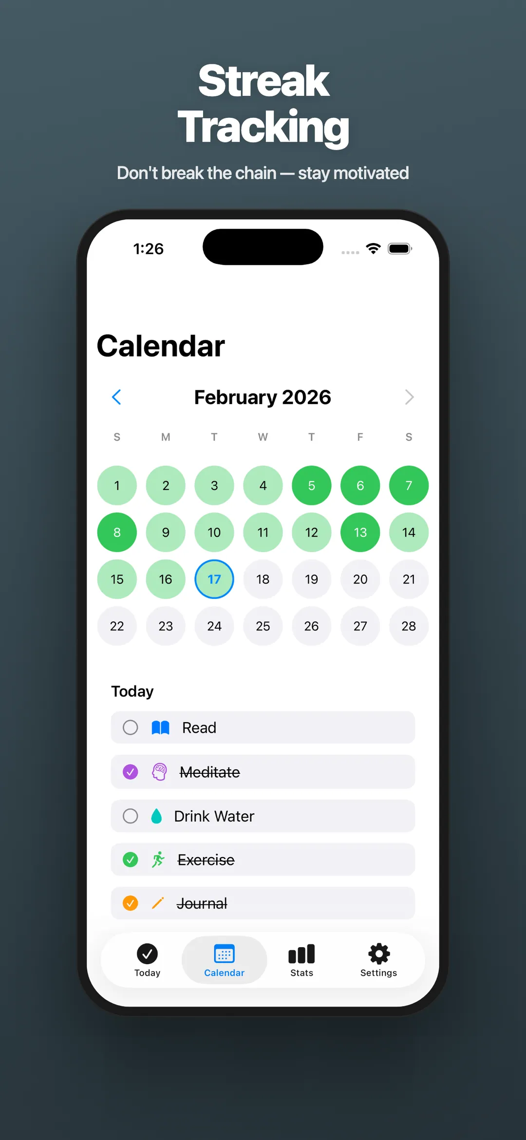 Track Easy — Streak Tracking