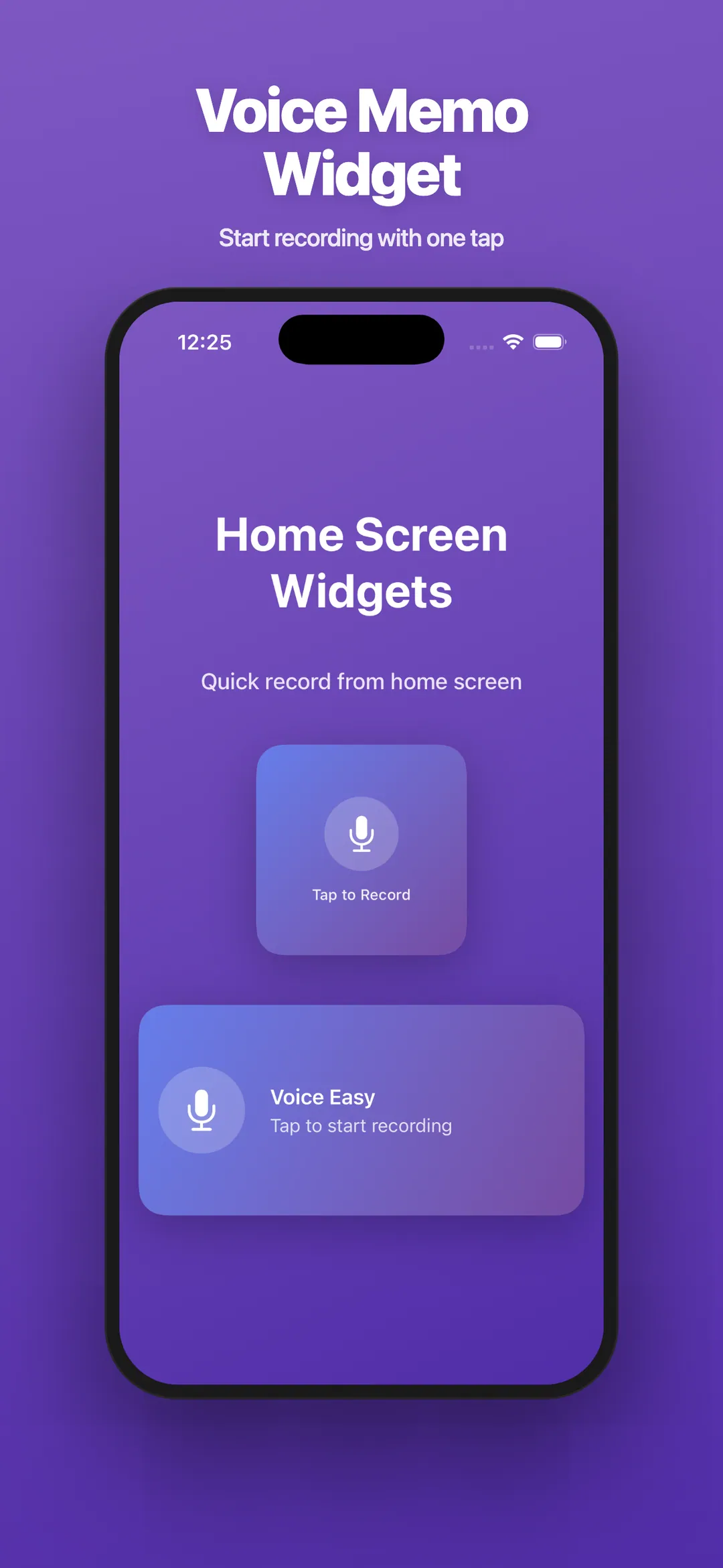 Voice Easy — Home Screen Widget